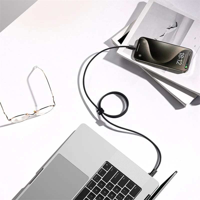 Baseus Dynamic 3 Series Fast Charging Data Cable Type-C to Type-C 100W 1m Cluster Black - Image 3
