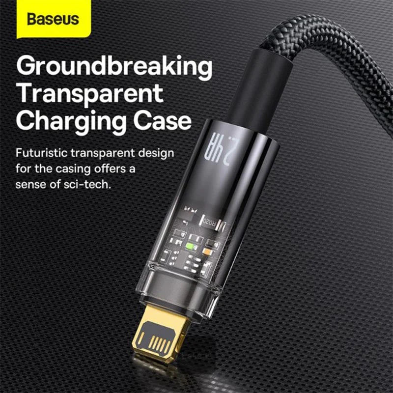 Baseus Explorer Auto Off Fast Charging USB to C 100W 1M Blk - Image 5