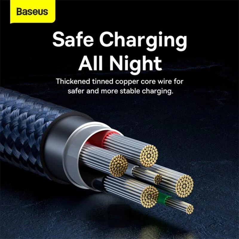 Baseus Explorer Auto Off Fast Charging USB to C 100W 1M Blue - Image 4