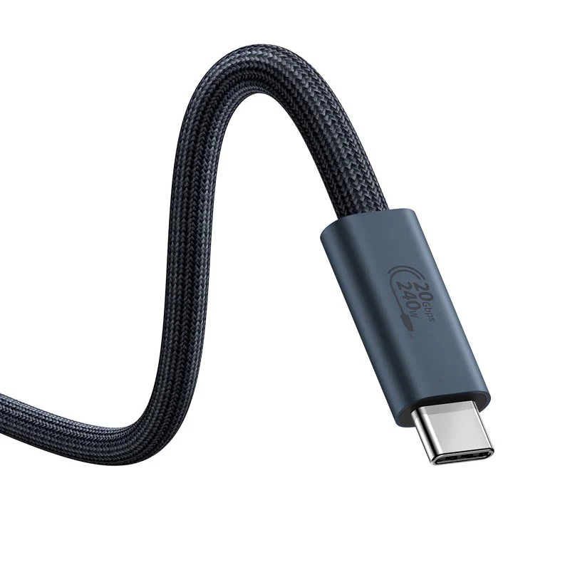 Baseus Flash 2 USB4 Full-Featured Charging Cable USB-C to USB-C 240W 1.8m Cluster Black - Image 6