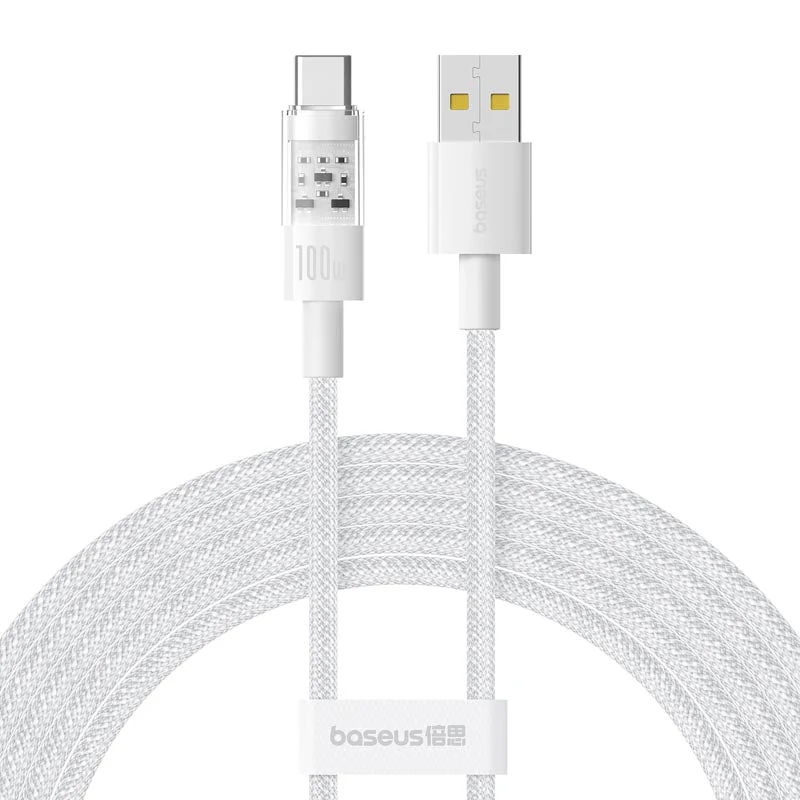 Baseus Gem Fast-Charging Data Cable A to C 100W 1m, White