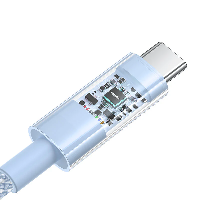 Baseus Gem Fast-Charging Data Cable C to C 100W 1m, Blue - Image 2