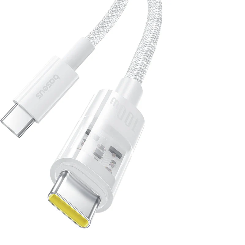 Baseus Gem Fast-Charging Data Cable C to C 100W 2m, White - Image 6