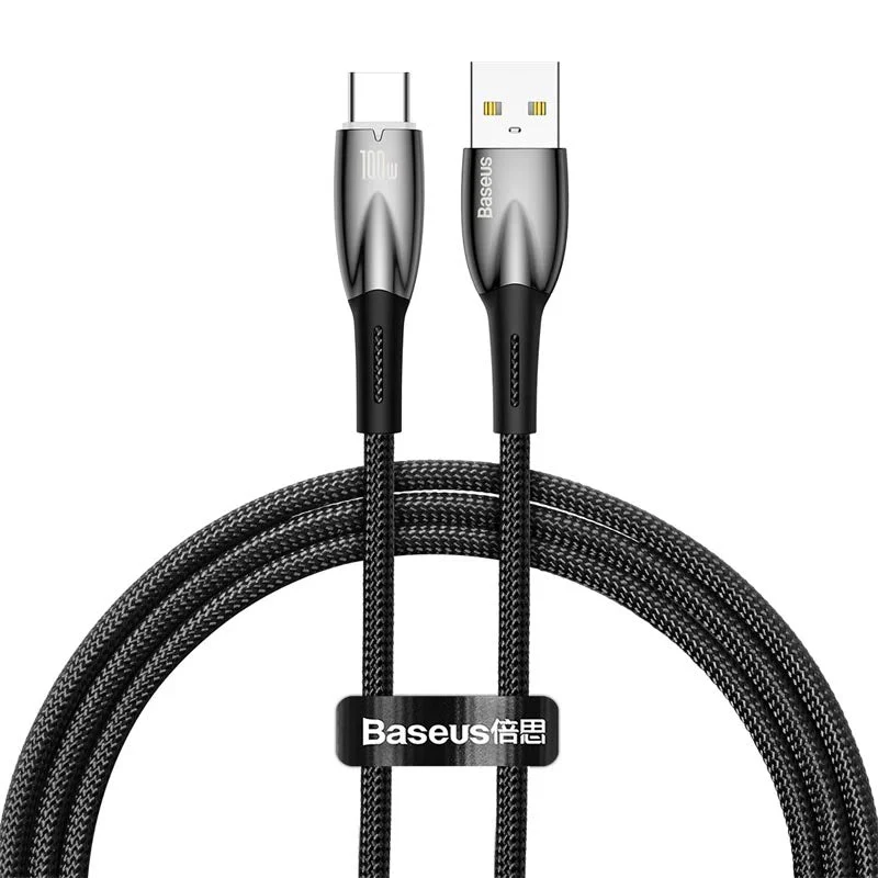 Baseus Glimmer Series Fast Charging USB to C 100W 1m Black - Image 4