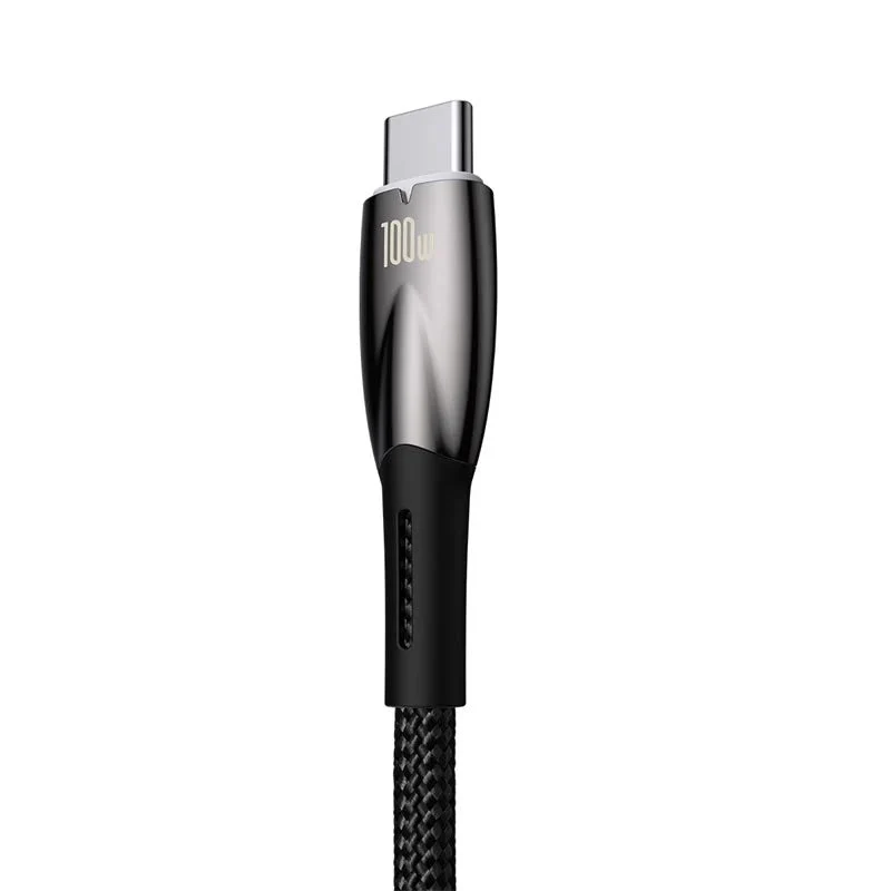 Baseus Glimmer Series Fast Charging USB to C 100W 1m Black - Image 6