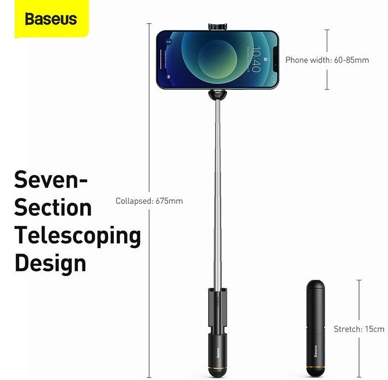 Baseus SUDYZP-G01 Ultra Mini Wireless Folding Selfie Stick - Image 5