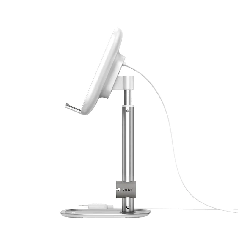 Baseus SUWY-D0S Literary Youth Desktop Bracket (Telescopic + Wireless Charging) Silver - Image 3