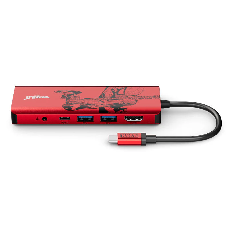 Belkin AVC009qcRD-DY Marvel Spiderman Series Connect USB-C 7-in-1 Multiport Hub Adapter - Image 5