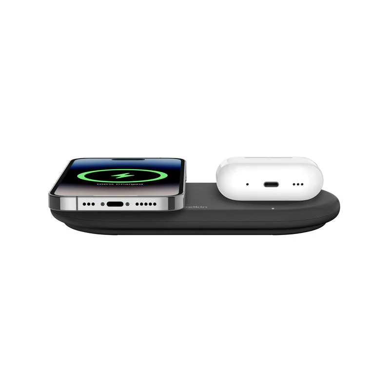 Belkin BoostCharge Pro 2-in-1 Magnetic Wireless Charging Pad with Qi2 15W (Black) - Image 3
