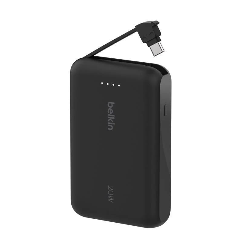 Belkin BPB021fqBK BoostCharge Power Bank 10K with Integrated Cable (Black) - Image 3