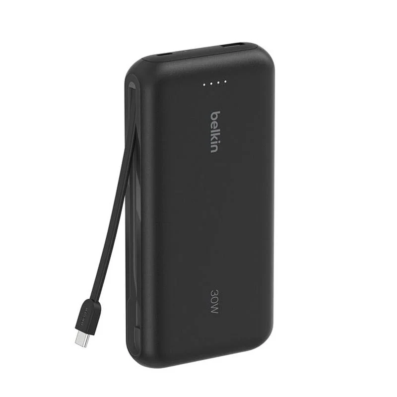 Belkin BPB024fqBK BoostCharge Power Bank 20K with Integrated Cable (Black) - Image 2