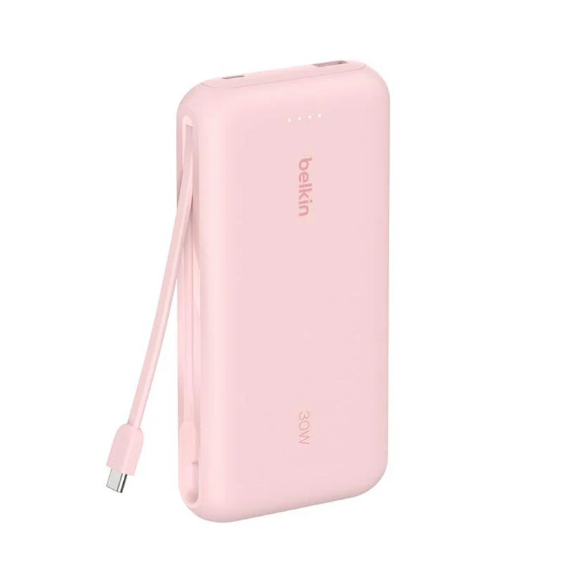 Belkin BPB024fqPK BoostCharge Power Bank 20K with Integrated Cable (Pink) - Image 2