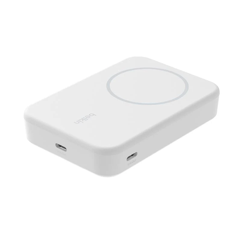 Belkin BPD008btWH BoostCharge Pro Magnetic Power Bank with Qi2 15W 10K (White) - Image 3