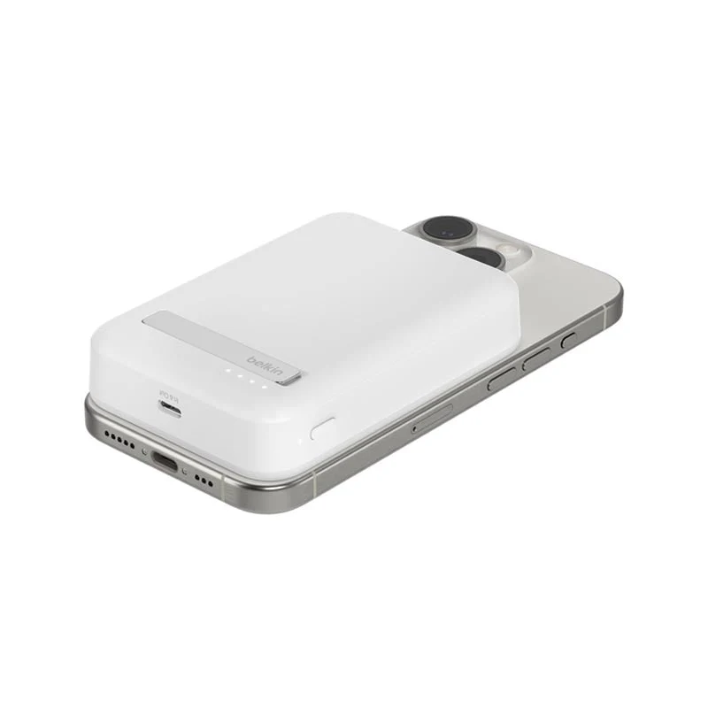 Belkin BPD008btWH BoostCharge Pro Magnetic Power Bank with Qi2 15W 10K (White) - Image 4