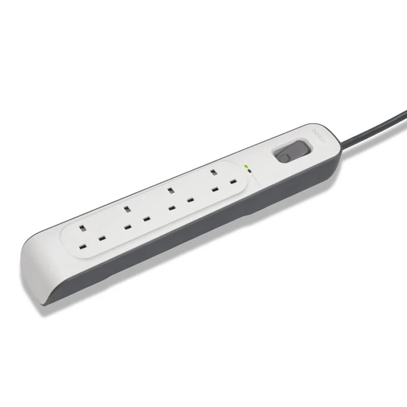 Belkin BSV400af2M 4Way 2M Surge Protection Strip (White) - Image 4
