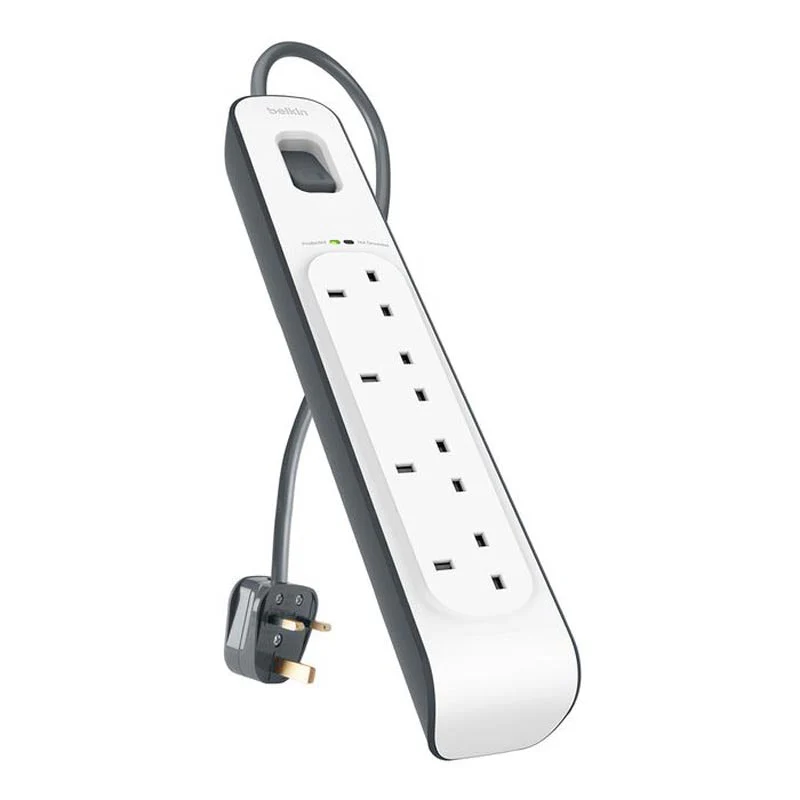 Belkin BSV400af2M 4Way 2M Surge Protection Strip (White) - Image 5