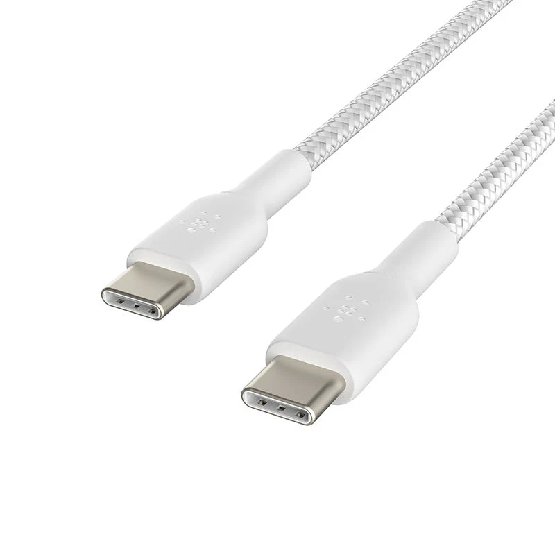 Belkin CAB004bt1MWH BoostCharge Braided USB-C to USB-C Cable (White, 1M) - Image 3