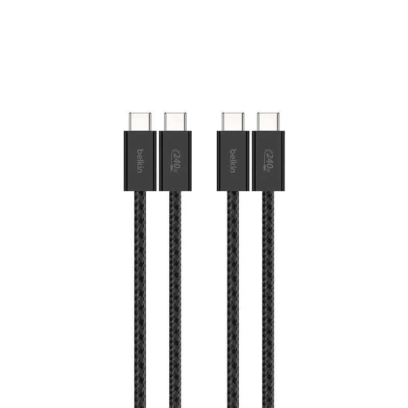 Belkin CAB019qc05BK2PK BoostCharge Braided USB-C to USB-C Cable 1.5M (2-Pack) - Black - Image 3