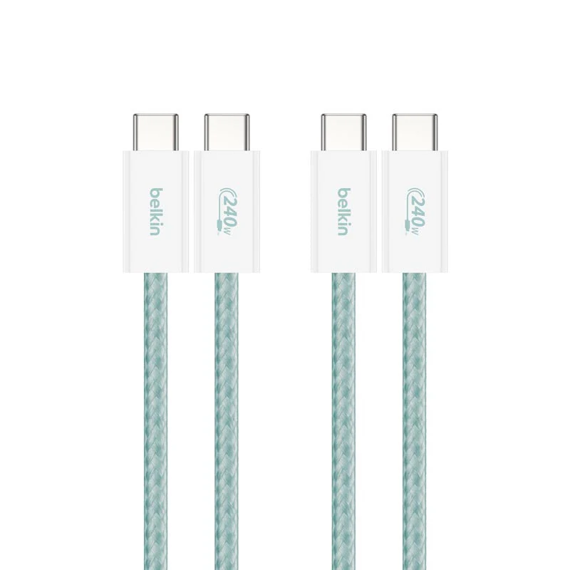 Belkin CAB019qc05GR2PK 240W  USB-C to C Cable 1.5m 2Pack Green - Image 2
