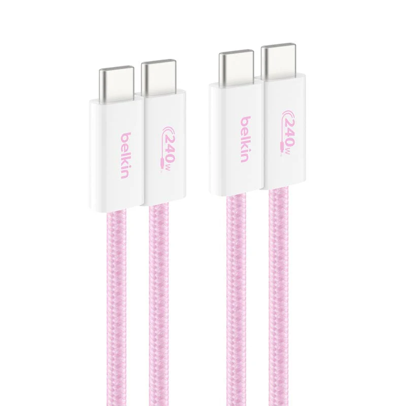 Belkin CAB019qc05PK2PK 240W USB-C to C Cable 1.5m 2Pack Pink - Image 2