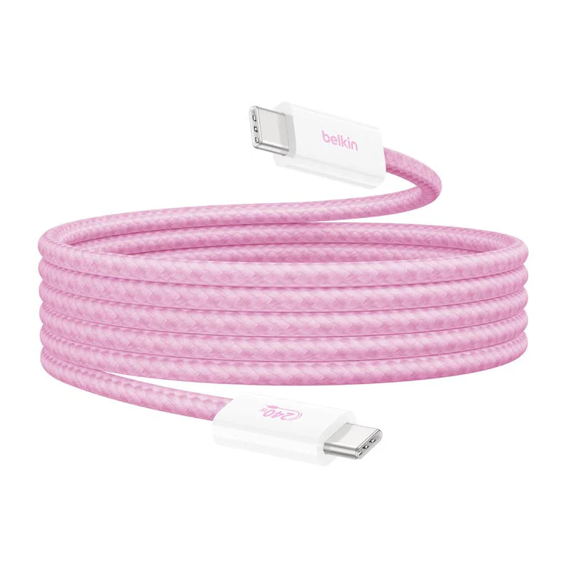 Belkin CAB019qc05PK2PK 240W USB-C to C Cable 1.5m 2Pack Pink - Image 4