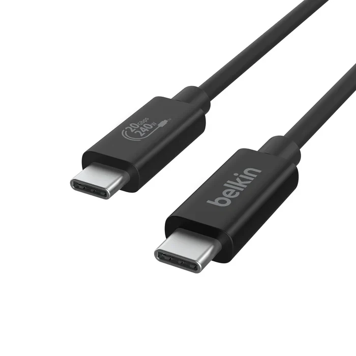 Belkin INZ004bt2MBK 240W + 20GBPS USB4 C to C Cable (Black) - Image 3