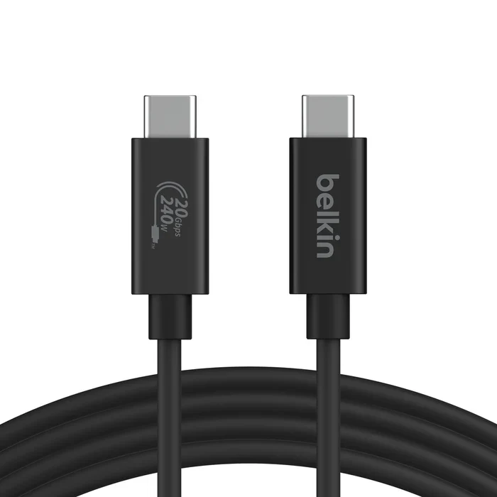 Belkin INZ004bt2MBK 240W + 20GBPS USB4 C to C Cable (Black) - Image 5