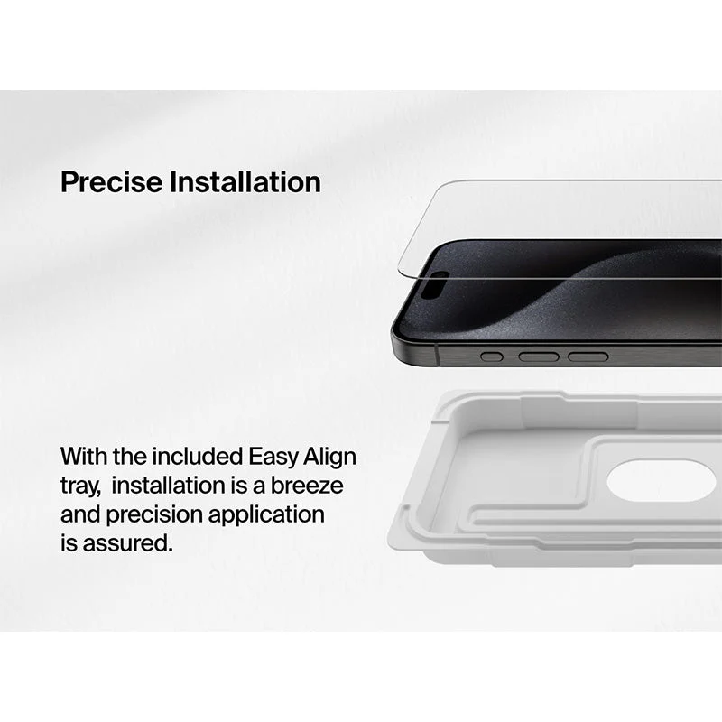 Belkin OVA157fq ScreenForce UltraGlass 2 Treated Screen Protector for iPhone 16 Pro - Image 4
