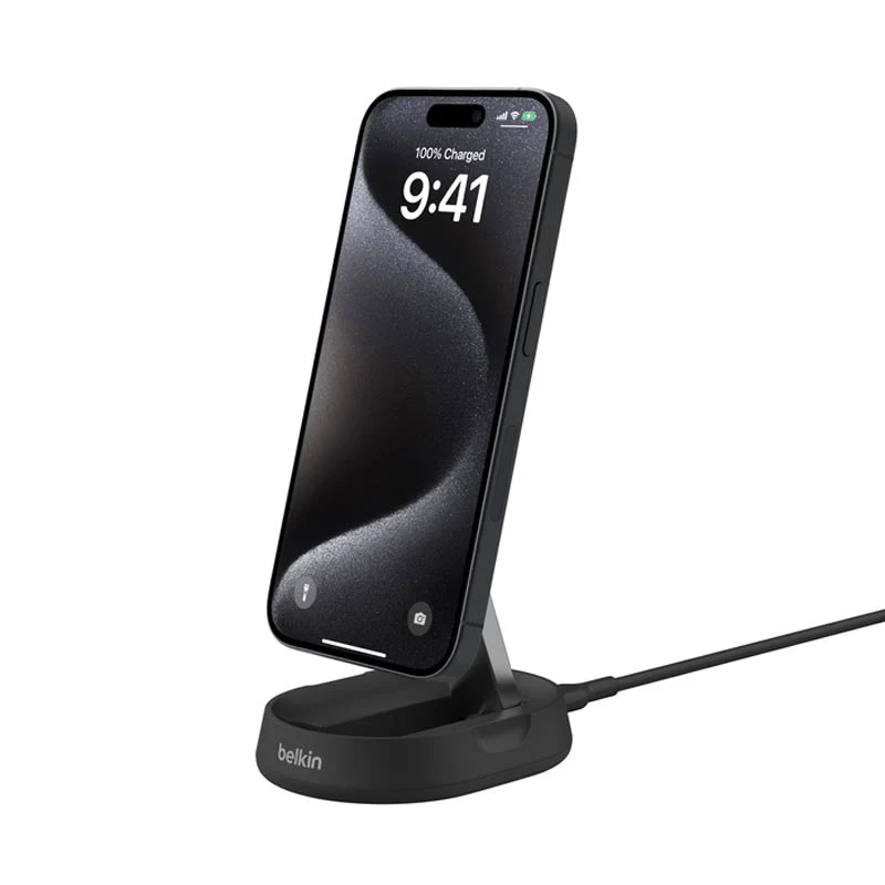 Belkin WIA008btBK Qi2 15W Wireless Charging Travel Stand (Black) - Image 4