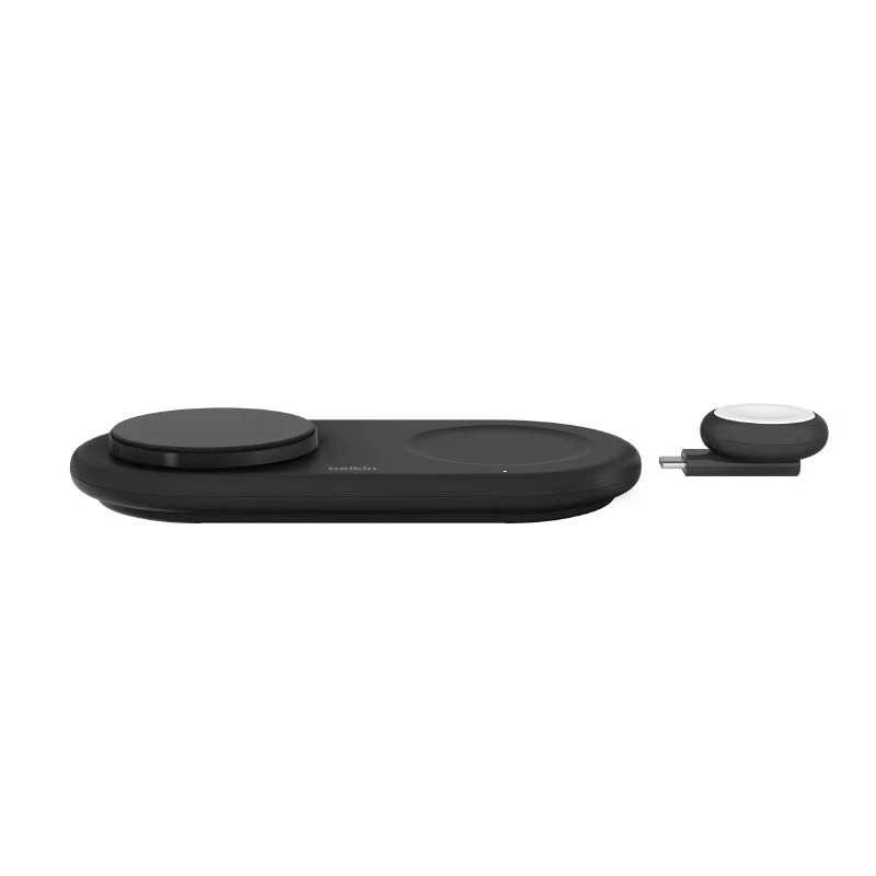 Belkin WIZ022qcBK Qi2 3-in-1 Wireless Charging Pad (Black) - Image 3