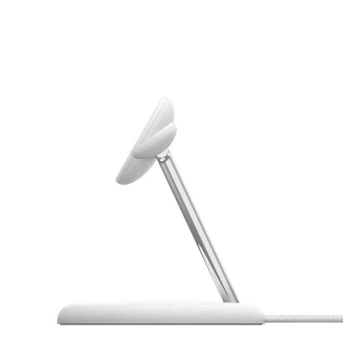 Belkin WIZ023myWH BoostCharge Pro 3-in-1 Magnetic Wireless Charging Stand with Qi2 15W (White) - Image 2