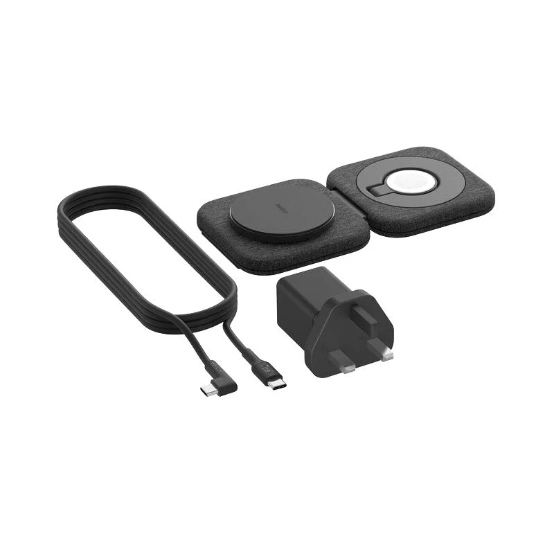 Belkin WIZ026myBK BoostCharge Pro 2-in-1 Magnetic Charging Travel Pad with Qi2 15W