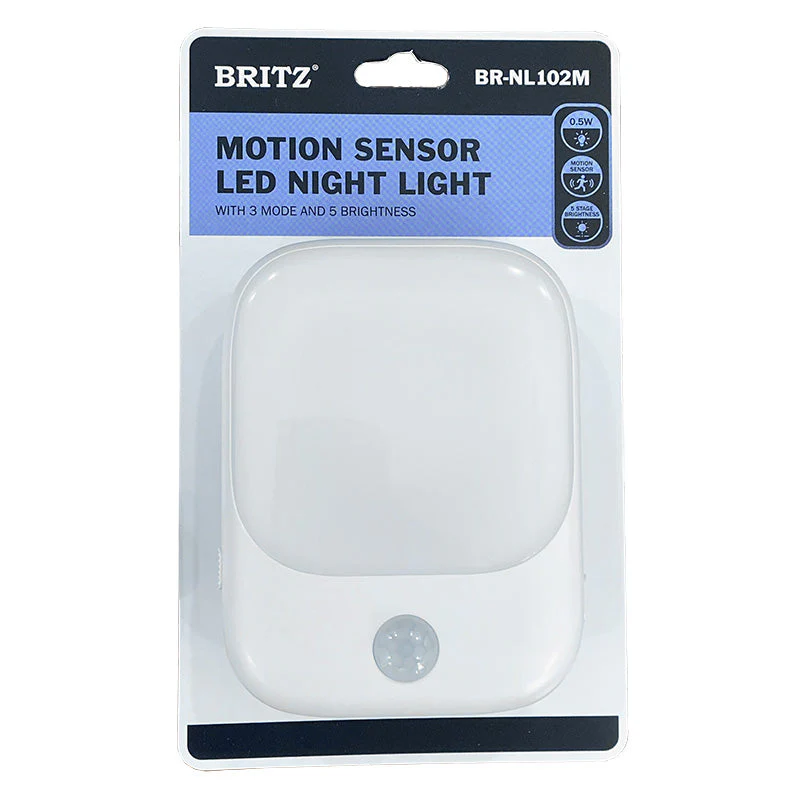 Britz BR-NL102M LED Motion Sensor Night Light with Adjustable Brightness