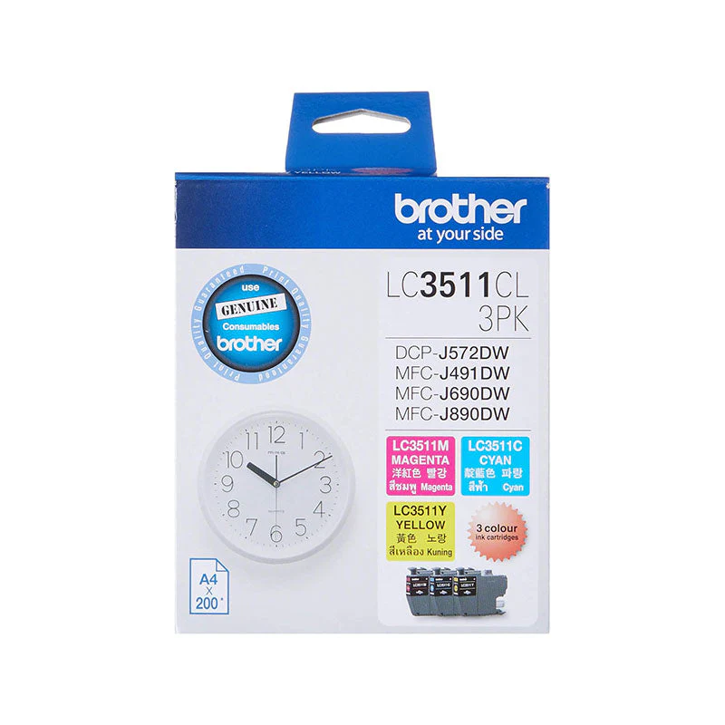 Brother LC3511CL 3PK CMY Ink Cartridge - Image 2