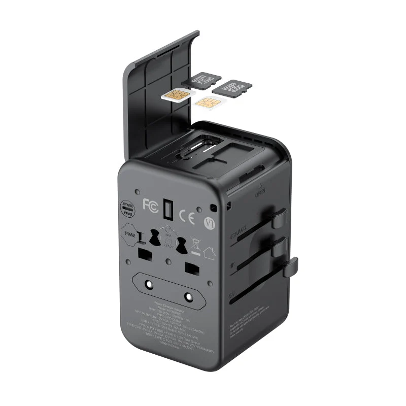 Budi AC355B65 65W GaN Global Travel Charger with Storage Box - Image 5