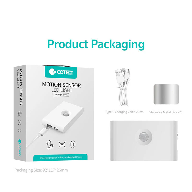 COTECi Motion Sensor LED Light (White) - Image 3