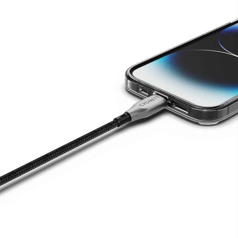 Cygnett CY4667PCCCL Armoured Lightning To USB-C Cable 1M (Black) - Image 3