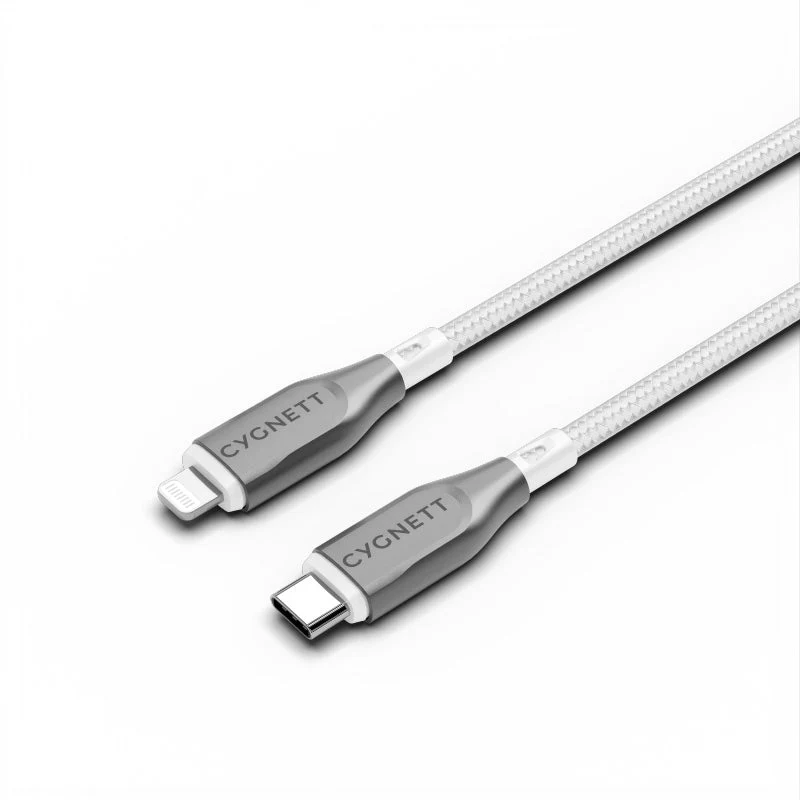 Cygnett CY4670PCCCL Armoured Lightning To USB-C Cable 2M (White) - Image 3