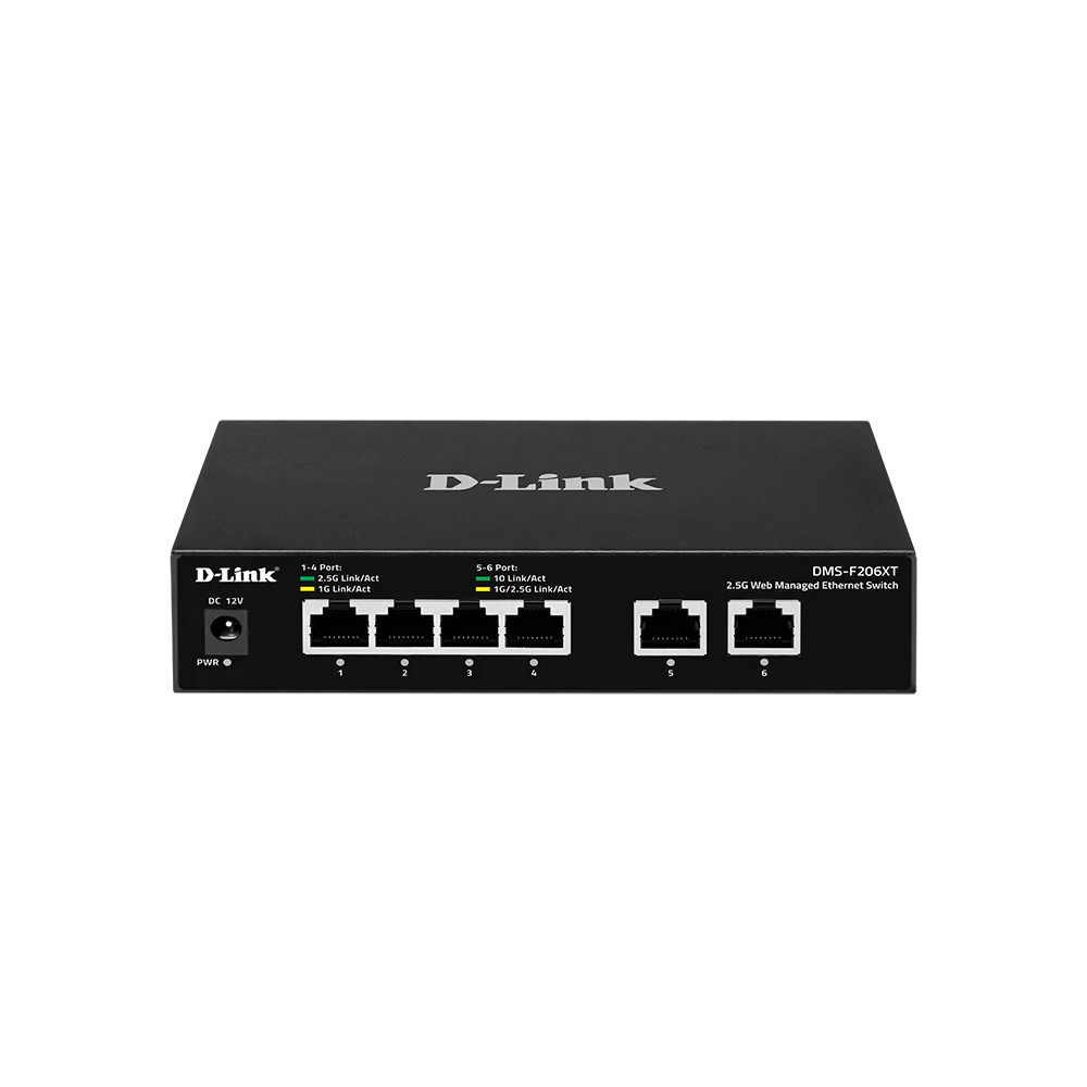 D-Link DMS-F206XT 4-Port 2.5G and 2-Port 10G Managed Switch - Image 2