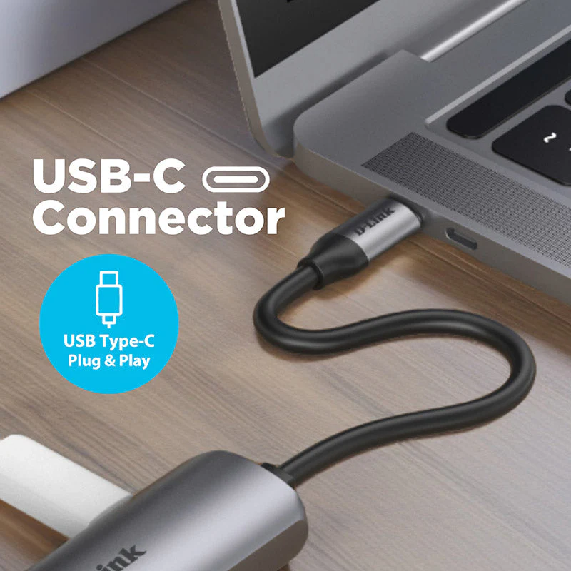 D-Link DUB-135 USB-C to Gigabit Ethernet Adapter - Image 5