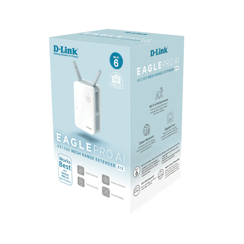D-Link E15 AX1500 Eagle Pro AI Wi-Fi 6 Range Extender - Image 3