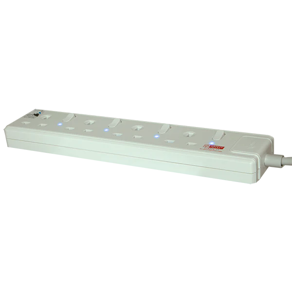 Daiyo DE386-3M LED 6 Way Socket Strip w Surge 3M - Image 2