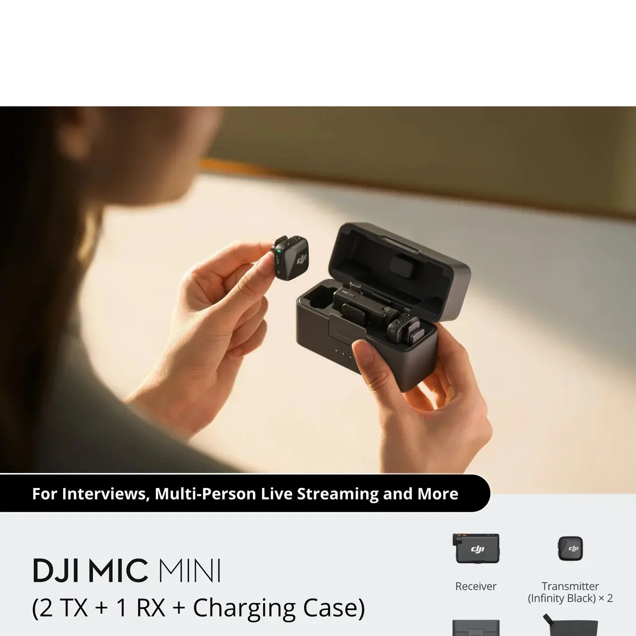 DJI Mic Mini (2 TX + 1 RX + Charging Case) - Image 8
