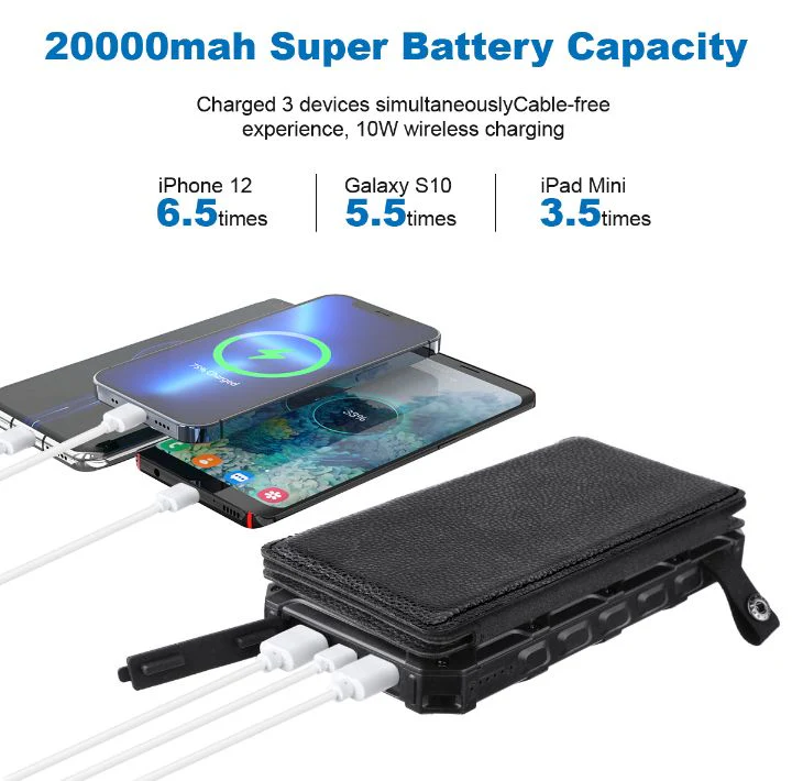 DLab SPB20L 20000mAh Solar Charge Explorer Powerbank - Image 3