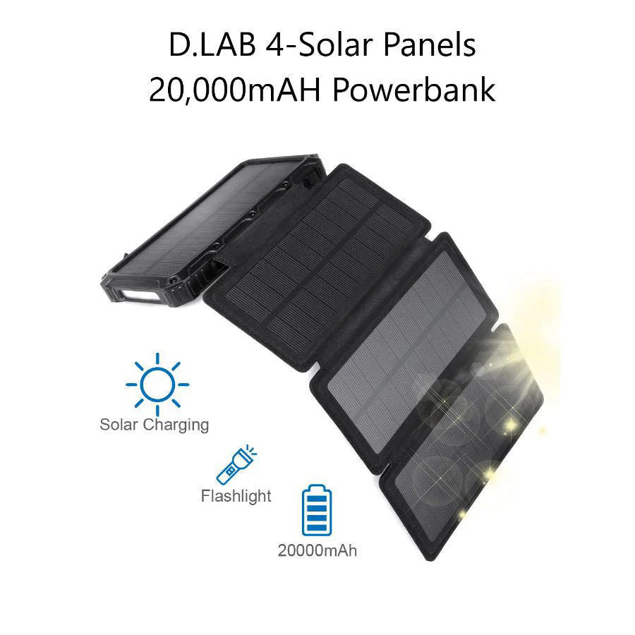 DLab SPB20L 20000mAh Solar Charge Explorer Powerbank - Image 4