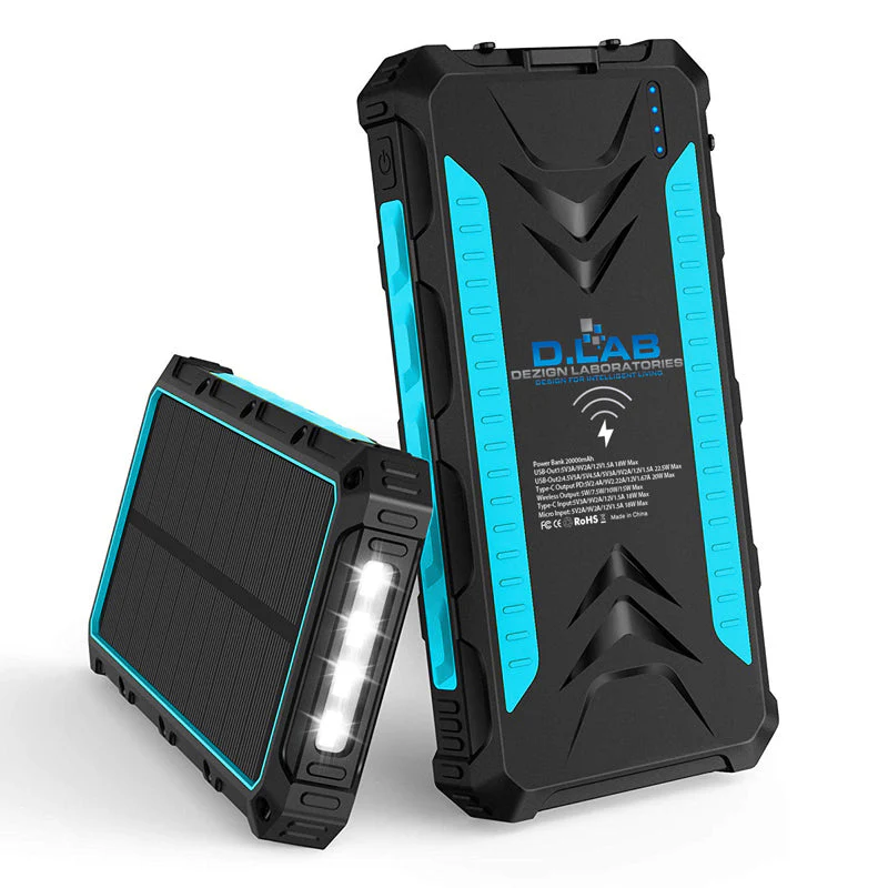 DLab SPB20P 20000mAh Solar Powerbank Pro (Blue) - Image 5