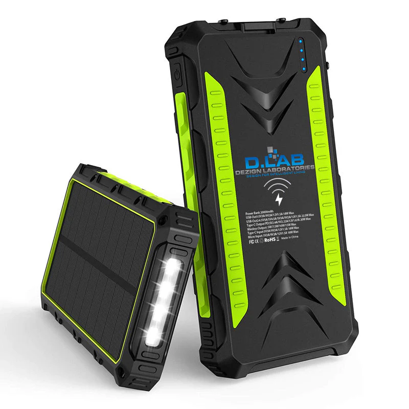 DLab SPB20P 20000mAh Solar Powerbank Pro (Green) - Image 5