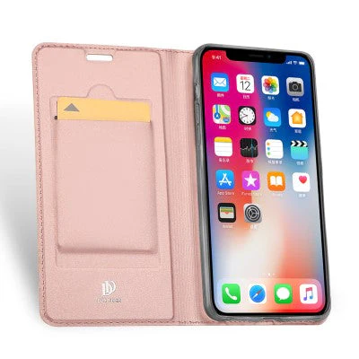 Dux Ducis Leather Case For iPhone XR Rose Gold - Image 5