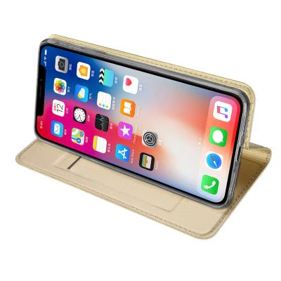Dux Ducis Leather Case For iPhone XS Gold - Image 3