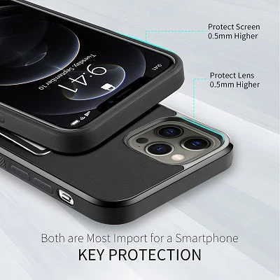 Dux Ducis Pocard Series Case with back cover for iPhone 12 & 12 Pro (Black) - Image 3